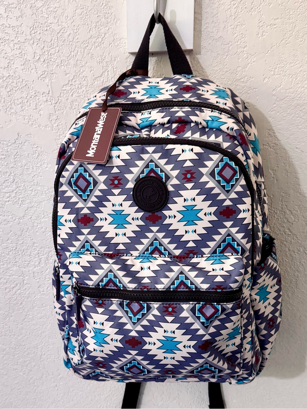 Montana West Blue Aztec Print Backpack